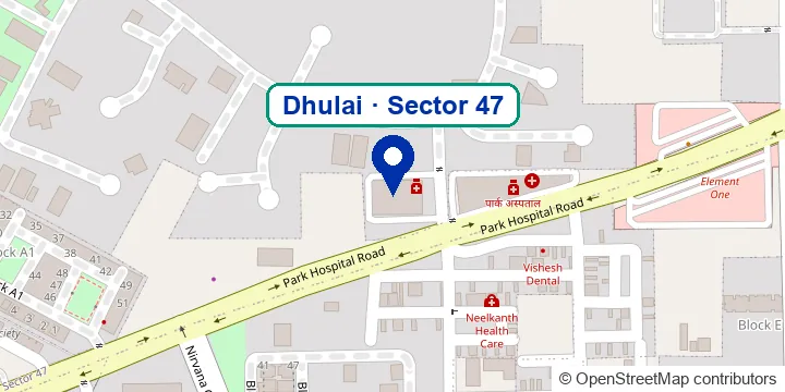 Map showing Dhulai Sector 47, Gurugram