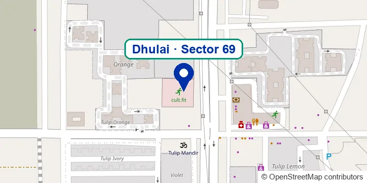 Map showing Dhulai Sector 69, Gurugram